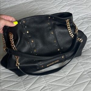Michael Kors Black Studded Shoulder Bag